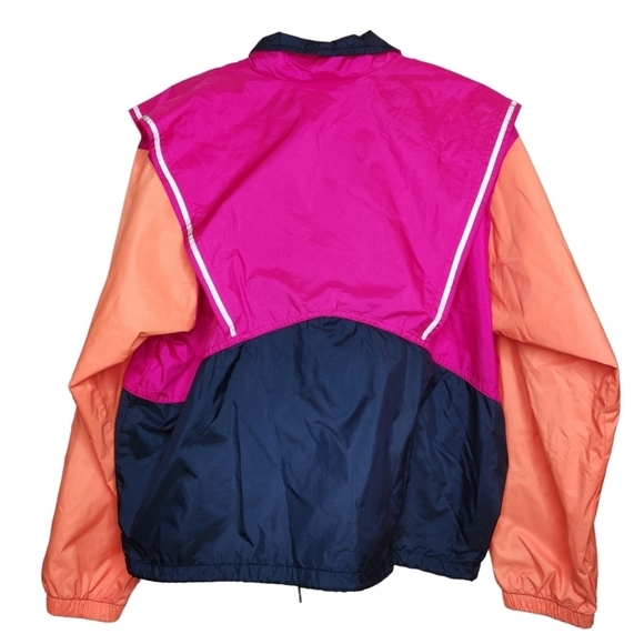 Vintage ASICS Tri-colour windbreaker, Retro ,  Neon - Picture 7 of 10